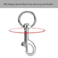 thumbnail image 3 of Swivel Eye  Snap Hook, 2Pcs, 316 Stainless Steel Single Ended  Snap Clips  Chain Clip Pet Buckle For  Diving Pet Leash Keychain Tarp Covers, 3 of 8
