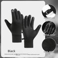 thumbnail image 5 of Guantes de exterior deportivos para hombre con forro polar y pantalla táctil, cálidos, impermeables, para ciclismo, otoño e invierno, 5 of 5