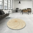 thumbnail image 4 of Ahgly Company Machine Washable Indoor Round Transitional Moccasin Beige Area Rugs, 7' Round, 4 of 7