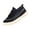 Black_008, variant on Womens Striped Fly Knit Slip On Sneakers, Elastic No-Tie Lace Lightweight Platform Casual Walking Shoes with Fashion Letter Detail Green 5.5(EU-36)