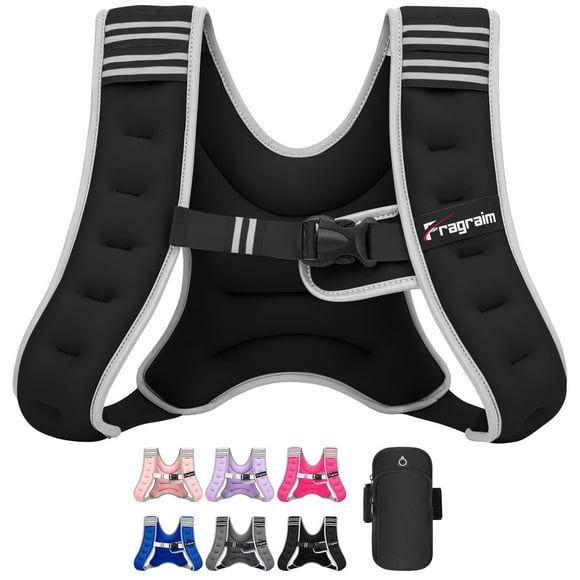 Chaleco lastrado Fragraim 3.5 kg con franja reflectante y bolsillo para teléfono