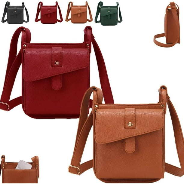 Bolso bandolera Dollver,Bolso cruzado de cuero de diseño único Dollver,Bolso cruzado Dollver para mujer (2PCS-B)