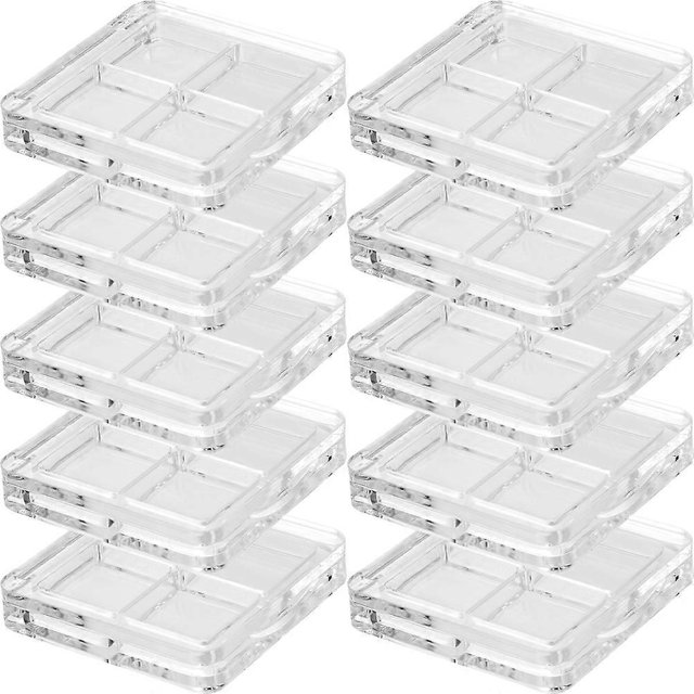 Clear Box 10Pcs Transparent Eyeshadow Case for DIY Makeup Flexibility for Storage Use
