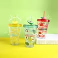 thumbnail image 2 of Plastic Water Cups With Straws With Lids And Straws For Adults Cute Drinking Cup For Women, 2 of 5