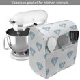 thumbnail image 2 of Turquoise Blue Stand Mixer Cover, Pattern of Diamond Motif with Geometric Elements, Kitchen Appliance Organizer Bag Cover with Pockets, 5 Quarts, Turquoise Pale Blue, by Ambesonne, 2 of 4