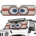 thumbnail image 2 of Yuyamidu Eyes Windshield Sun Shade for Jeep Wrangler JL 2/4 Door, Funny Front Window Sun Visor Blocks for UV and Heat, 1pc, 2 of 7