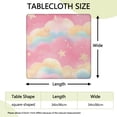 thumbnail image 2 of Colorful Cloud Star Pattern Square Fitted Tablecloth with Elastic Edge,Square Table Cover,Washable Elastic Table Cover for Home Kitchen Party Decor 34"x34", 2 of 6
