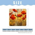thumbnail image 2 of 16 Inch Wall Clock Battery Operated Square Clock Decorative for Office, Kitchen, Outdoor, Living Room，Grunge Poppies Flowers Painting, 2 of 4