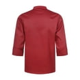 thumbnail image 2 of YUUMIN Unisex Men's Chef Jacket Chef Coat Hotel Kitchen Work Uniform Shirts Restaurant Cook Tops Burgundy Long Sleeve L, 2 of 7