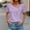 Purple, variant on Aueoeo Workout Tops for Women White Blouses for Women Dressy Women's 2025 Summer Henleys Shirts Fashion Button V-Neck Tunic Tops Casual Short Sleeve Blouse T-Shirts Up To 60% Off On