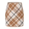 thumbnail image 6 of Wool Skirts for Women Fall Winter High Waisted Plaid Bodycon Pencil Short Mini Skirt, 6 of 7