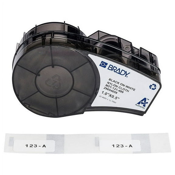 Brady Label/RibbonCartridge,White,Matte,1inW M21-131-499