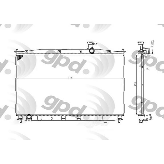 Radiator Fits select: 2007-2009 HYUNDAI SANTA FE
