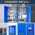 thumbnail image 3 of Fesbos Metal Garage Storage Cabinet with 2 Doors and 4 Adjustable Shelves - 71" Steel Lockable File Cabinet,Locking Tool Cabinet for Office,Home,Garage,Gym(Gray Blue), 3 of 8
