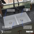 thumbnail image 4 of Karran QU-810-WH-PK1 White Quartz Composite 32" x 19.5" x 9" Rectangular Undermount Sink 6 Piece, 4 of 14