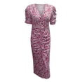 thumbnail image 4 of WTXUE Robes Maxi, Robe Maxi Moulante à Manches Courtes à Col en V, Robe Longue Ajustée pour Femmes Printemps Été à Col en V Profond à Fleurs Fragmentées Unie, Blanc Taille TG, 4 of 4