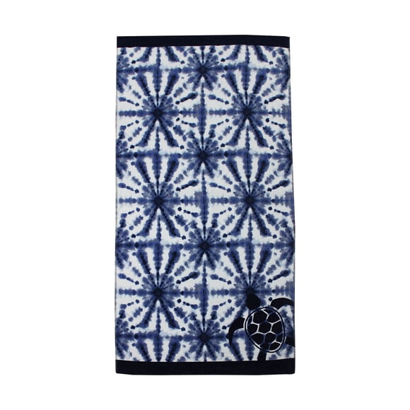 SEAKEEPER PRINTED BEACH TOWEL - Mosaic Blue