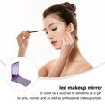 thumbnail image 4 of Foldable Led Makeup Mirror Light Square With Two-Sided Handheld Makeup Mirror, 4 of 8