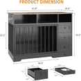thumbnail image 2 of 48'' Large Dog Crate Furniture for Medium Small Dogs,Heavy Duty Farmhouse Dog Crate with Dog Bowl&Drawers,Indoor Dog Crate Table for Living Room, 2 of 8