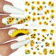 thumbnail image 3 of Pegatinas de girasol para uñas yuxing 12 hojas Calcomanías de agua, 3 of 5