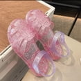 thumbnail image 5 of BRGZLK Girls Fisherman Sandals Soft Sole Beach Cut-Out Candy Ombre Closed Toe Jelly Sandal Lightweight Comfortable Little Kids Shoes Pink 4-5 Years, 5 of 9