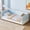 Blue, variant on Mintazer Twin Size Upholstered Montessori Floor Bed with Protective Sides, Velvet Soft Platform Bed for Kids Toddler Bedroom Nursery, Pink