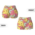 thumbnail image 5 of Kdxio Donut and Blue Print Workout Shorts for Women Seamless Soft Smooth Gym Yoga Scrunch Active Shorts, 5 of 9