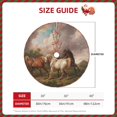 thumbnail image 2 of Defioc Three Horses Oil Painting for Christmas Tree Skirt Snowman Xmas Tree Skirt Farmhouse Christmas Decorations Tree Mat for Holiday Party Decor-30", 2 of 6
