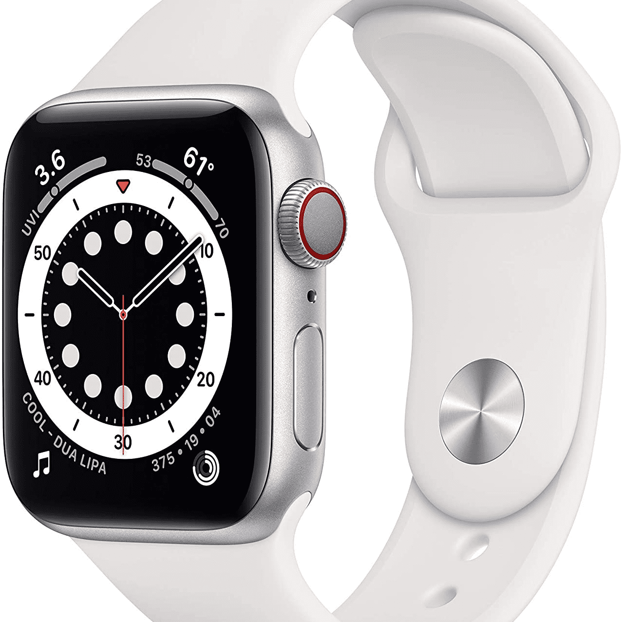 Apple Watch Series 6 GPS + Cellular, 40mm Silver Aluminum Case Apple Watch Series 6 GPS + Cellular, 40mm Silver Aluminum Case