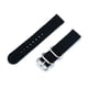 thumbnail image 4 of Correa de reloj de lona de nylon para reloj Honor Watch1 | Acentos de cuero - Ajuste ajustable 14-18cm Muñeca | Reemplazo fuerte y duradero | Se adapta a la mayoría de los relojes inteligentes | 1, 4 of 5