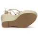 thumbnail image 5 of Sandalias Alpargatas Plataforma Tacón De Cuña Cordón Arriba Para Mujeres Allegra K Oro 38, 5 of 6