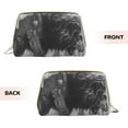 thumbnail image 3 of Naloa Heroic Lion Encounter Leather Makeup Bag for Purse Travel, Portable Small Cosmetic Organizer for Women and Girls, Make up Bag with Zipper, 3 of 8