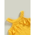 thumbnail image 5 of Coduop Toddler Girls 2Pcs Outfit Set,Halter Neck Tops and Long Pants Two-piece Clothes Set, 5 of 9