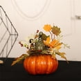 thumbnail image 5 of Autumn Thanksgiving Decorations Pumpkin with Artificial Flowers for Table Kitchen Home, 5 of 8