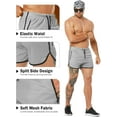 thumbnail image 4 of YATELLE Men's Running Shorts 3" Quick Dry Lighweight Gym Workout Shorts with Zipper Pockets Athletic Jogging Shorts, 4 of 4