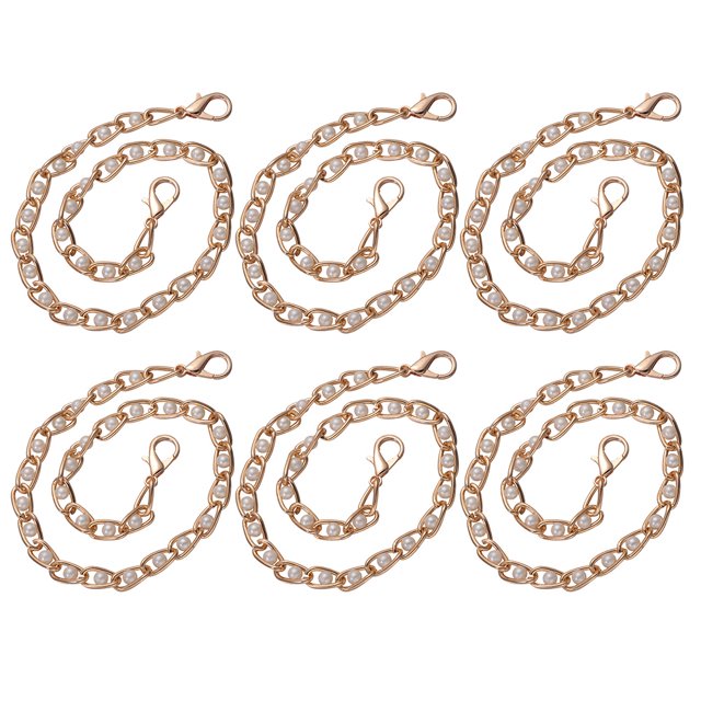6 Pcs Chaîne de Sac en Aluminium Perles Délicates Chaînes de Sac à Main Bandoulière