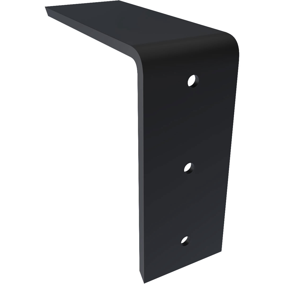 Ekena Millwork 2 1/2"W x 6"D x 6"H Countertop Support Steel Heavy Duty Bracket, Powder Coated Black