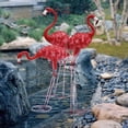 thumbnail image 4 of TFCFL 3pcs Flamingo Statue Pink Flamingos Metal Art Garden Yard Sculpture Statue Home Decor, 4 of 23