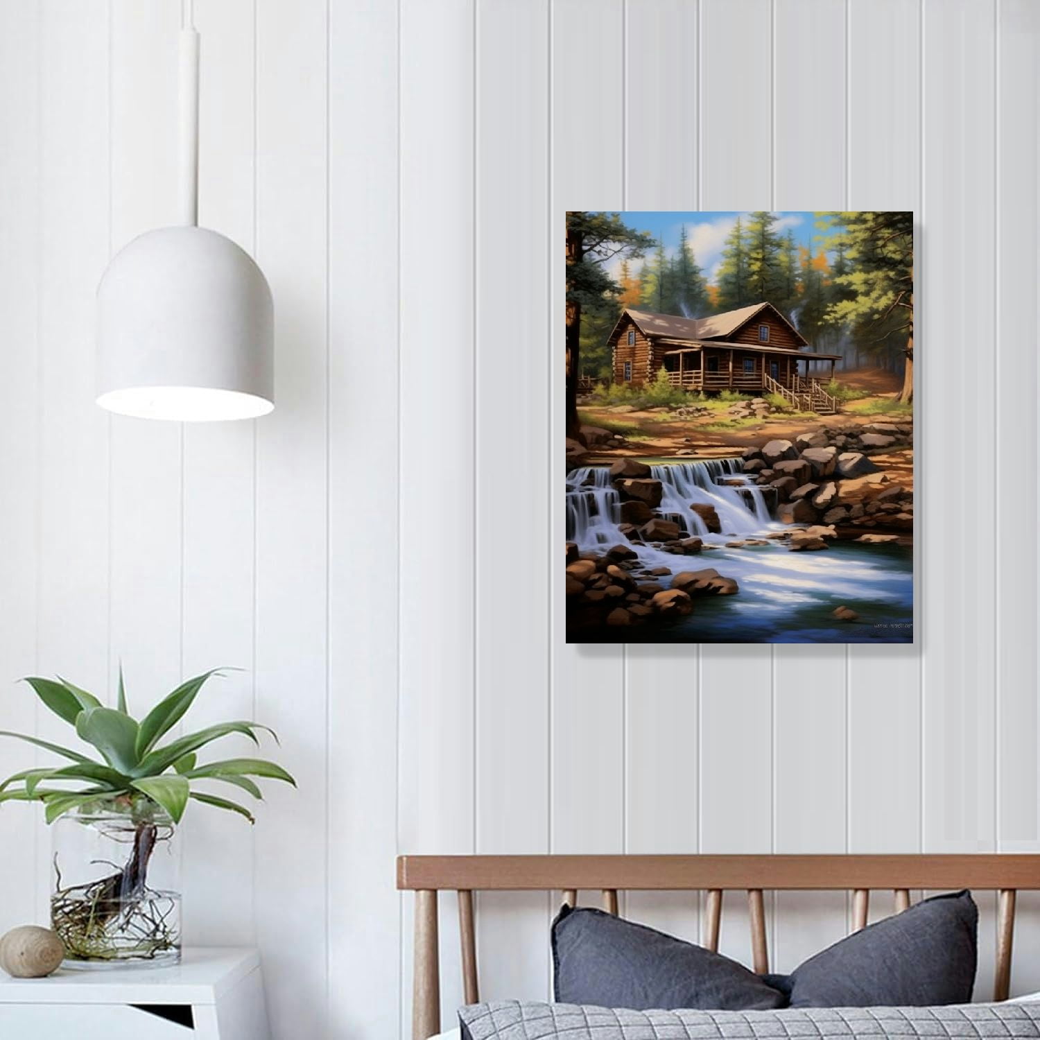 JRXY Paint by Numbers DIY Natural Scenery Kits on Canvas for Adults and Kids - Beginner Oil Painting Kits for Home Decor Gift 12x16