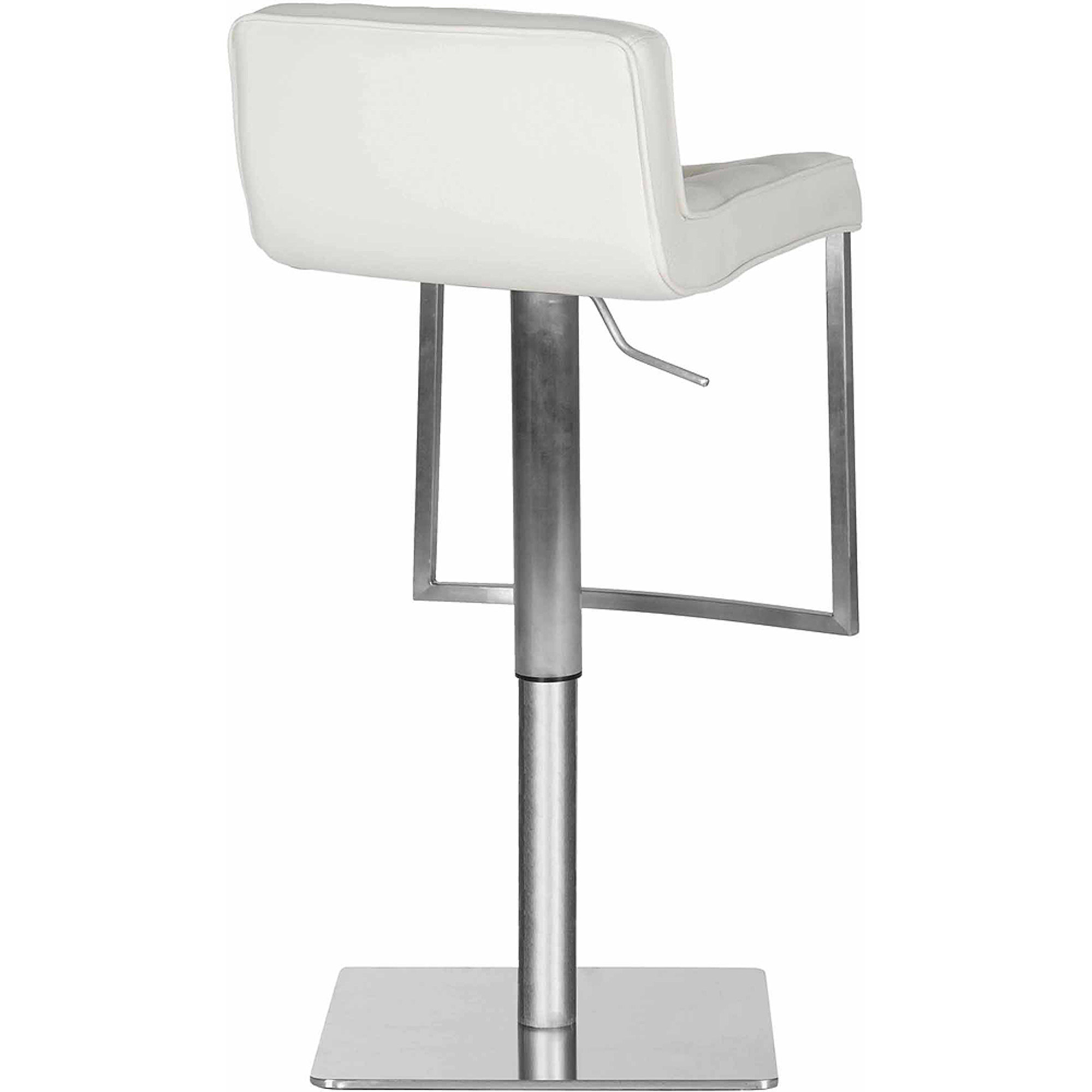 SAFAVIEH Newman Modern Swivel Bar Stool with Foot Rest, White