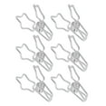 thumbnail image 4 of Wire Binder Clips, Hollow Out Sturdy Metal Star Binder Clips Simple Style  For Papers Gold,Silver, 4 of 8