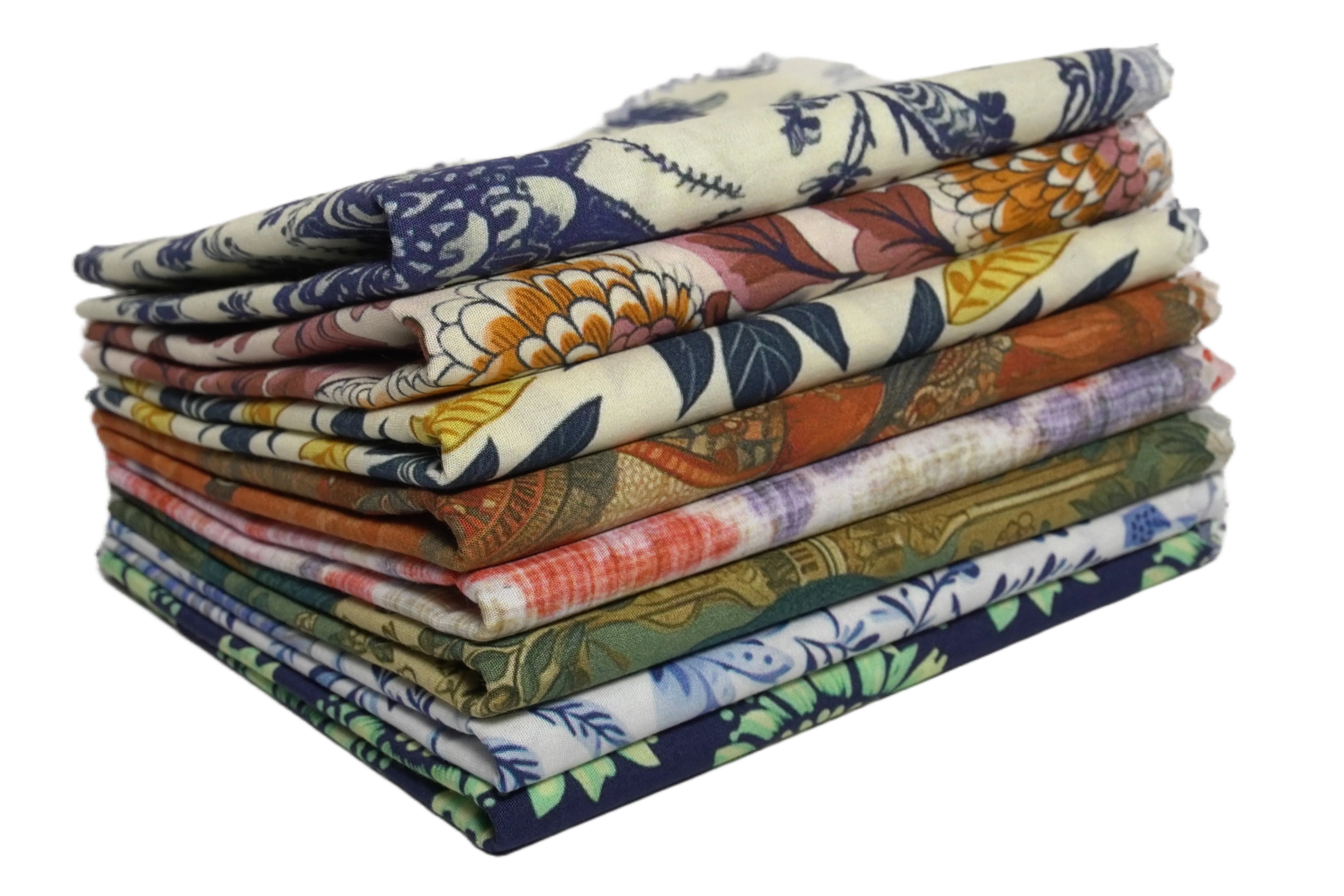 Soimoi 8 Pc Fat Quarter Bundle- Leaves & Floral Print 18"x 22" DIY Patchwork- 100% Cotton Pre-Cut Quilting Fabric