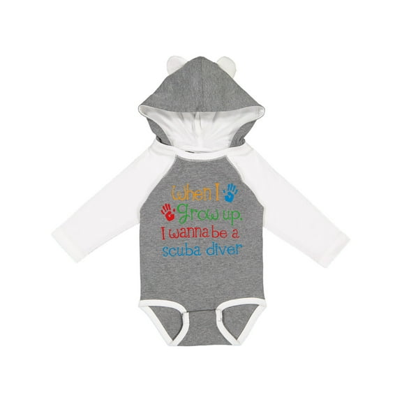 Inktastic Future Scuba Diver Childs Diving Boys or Girls Long Sleeve Baby Bodysuit