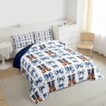 thumbnail image 3 of Homewish Western Cowgirls Boots Bedding Comforter Set,Cute Cartoon Bowtie Twin Comforter Sets,Blue Bow Knot Bedding Set For Princess Kids,Breathable Home Decor Reversible,2 Pieces, 3 of 8
