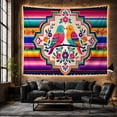 thumbnail image 6 of Two Stylized Multicolored With Birds Facing Each Other, Mystical Fantasy for Space Lovers, Galaxy Room Decor, Mother's Day Gift, Tapestry Wall Hanging for Bedroom and Dorm, 6 of 7