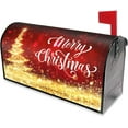 thumbnail image 3 of Mailbox Covers Merry Christmas Red Gold Magnetic Letter Post Box Cover Standard Size 21 x 18 Inch Garden Yard Home Decorative, 3 of 6