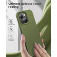 thumbnail image 4 of Designed for iPhone 14 Plus Case,Shockproof Liquid Silicone Protective Phone Case with Soft Anti-Scratch Microfiber Lining Ultra Slim Drop Protection Phone Cover 6.7 inch(Olive Green), 4 of 13