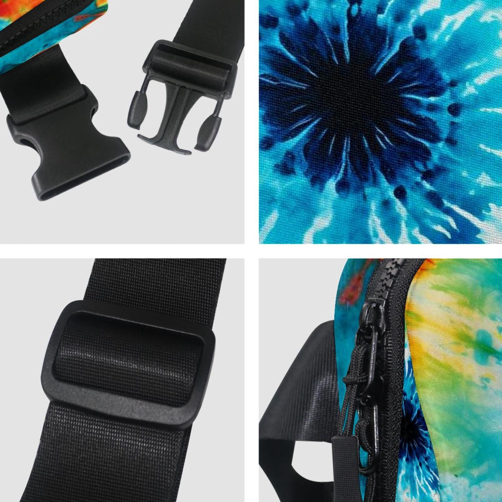 Tie-dye Lightweight Adjustable Waist Pack with Extension Strap - Unisex Running Belt Fanny Pack