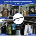 thumbnail image 7 of Heavy-Duty Car Clothes Hanger Bar Holds 50 Clothes, Telescopic Clothes Rack for Car Travel (28"-60") Fits Vehicles, SUVs, Trucks with 2 EVA Anti-Skid Pads & 2 Hook and Loop Straps（Hold Up to 70lbs）, 7 of 7