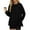 Black, variant on FamilyThread Womens Long Sleeve Oversized Crewneck Lightweight Sweatshirt with Side Slit Soft Solid Pullover Tops